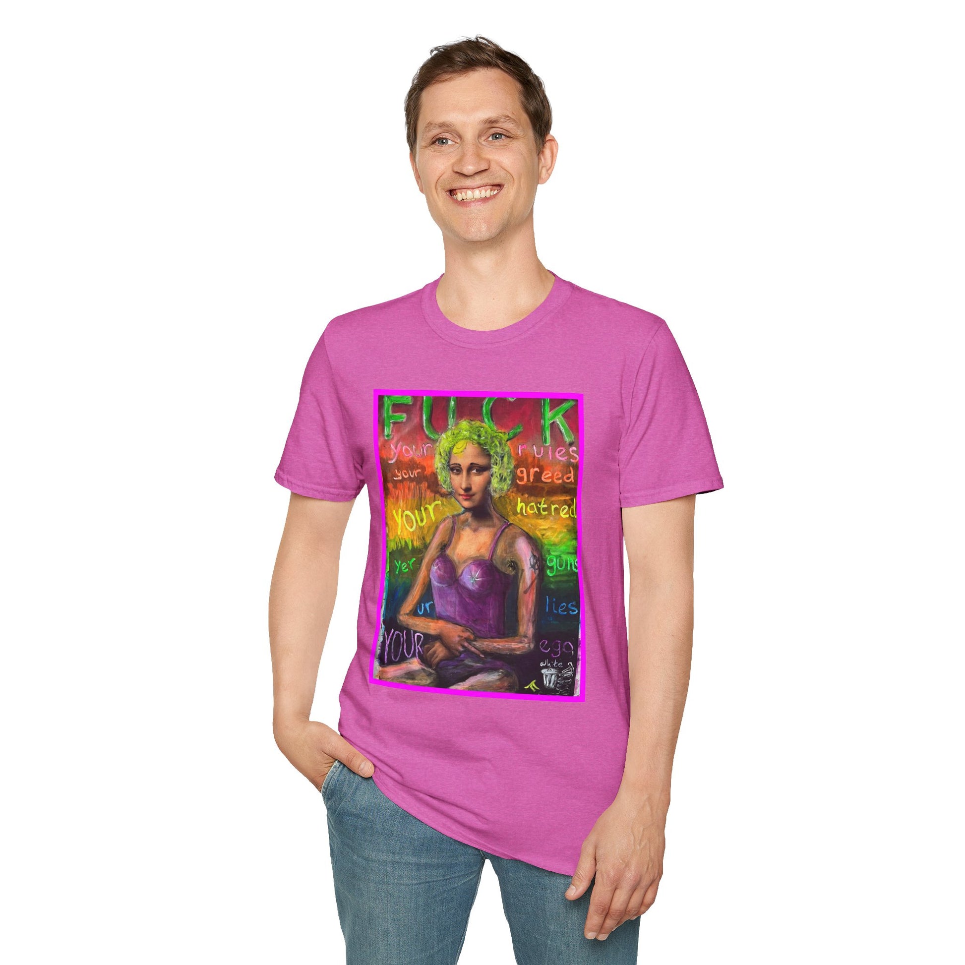 “Fuck Your Rules” Unisex Softstyle T-Shirt