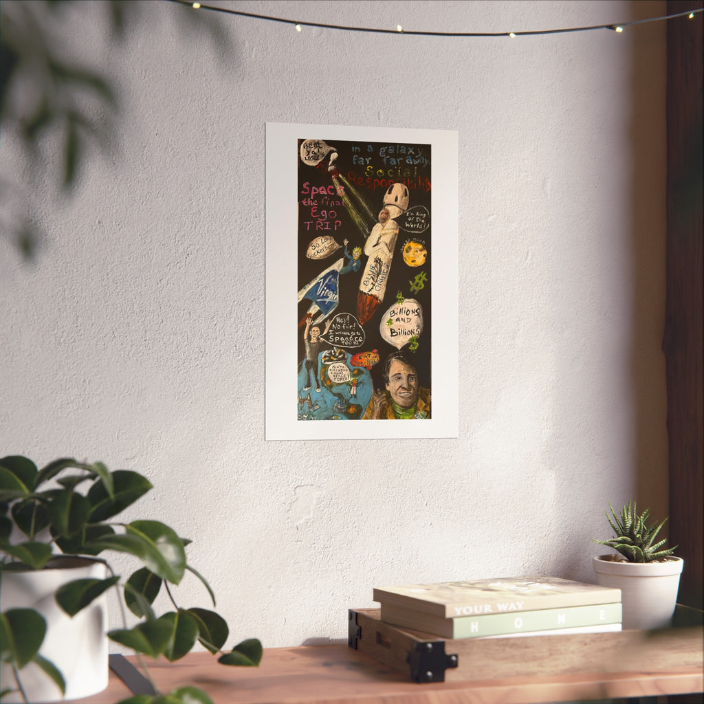 Waste of Space - Fine Art Poster —  Space Satire Art Print