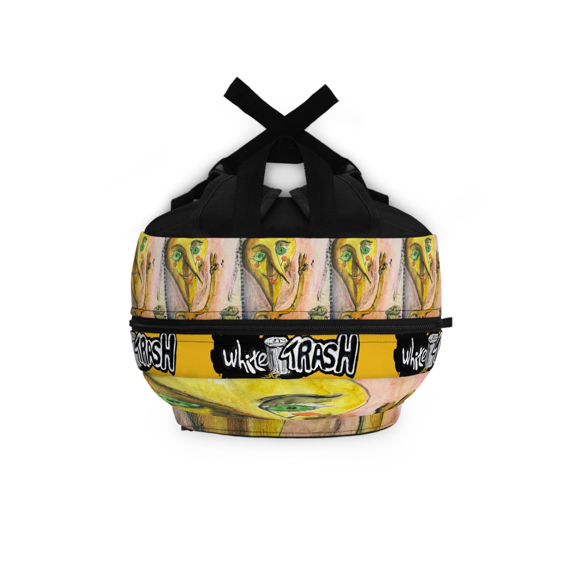 “Peace Man” Backpack - Unique Hand-Painted Design for Creative Spirits