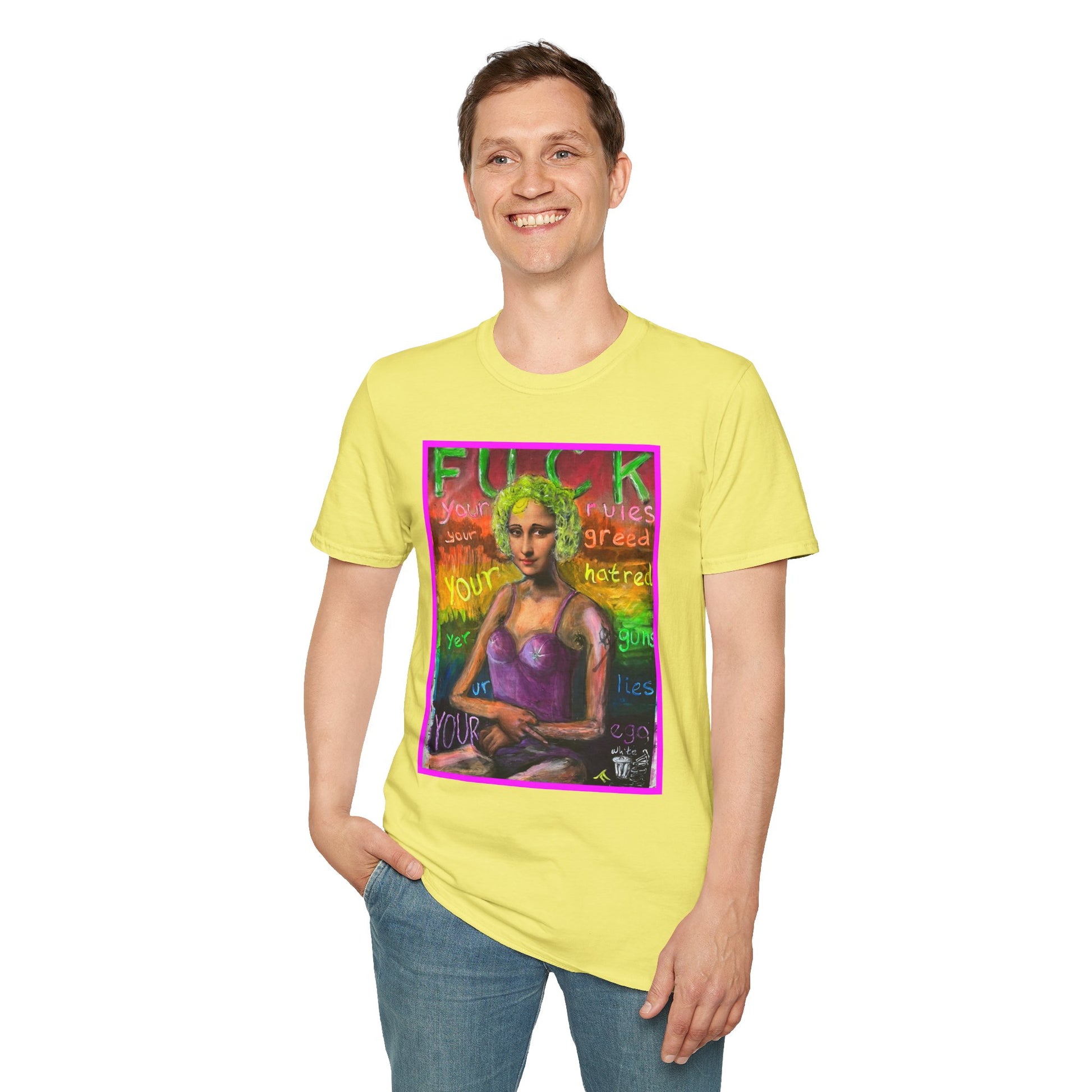 “Fuck Your Rules” Unisex Softstyle T-Shirt