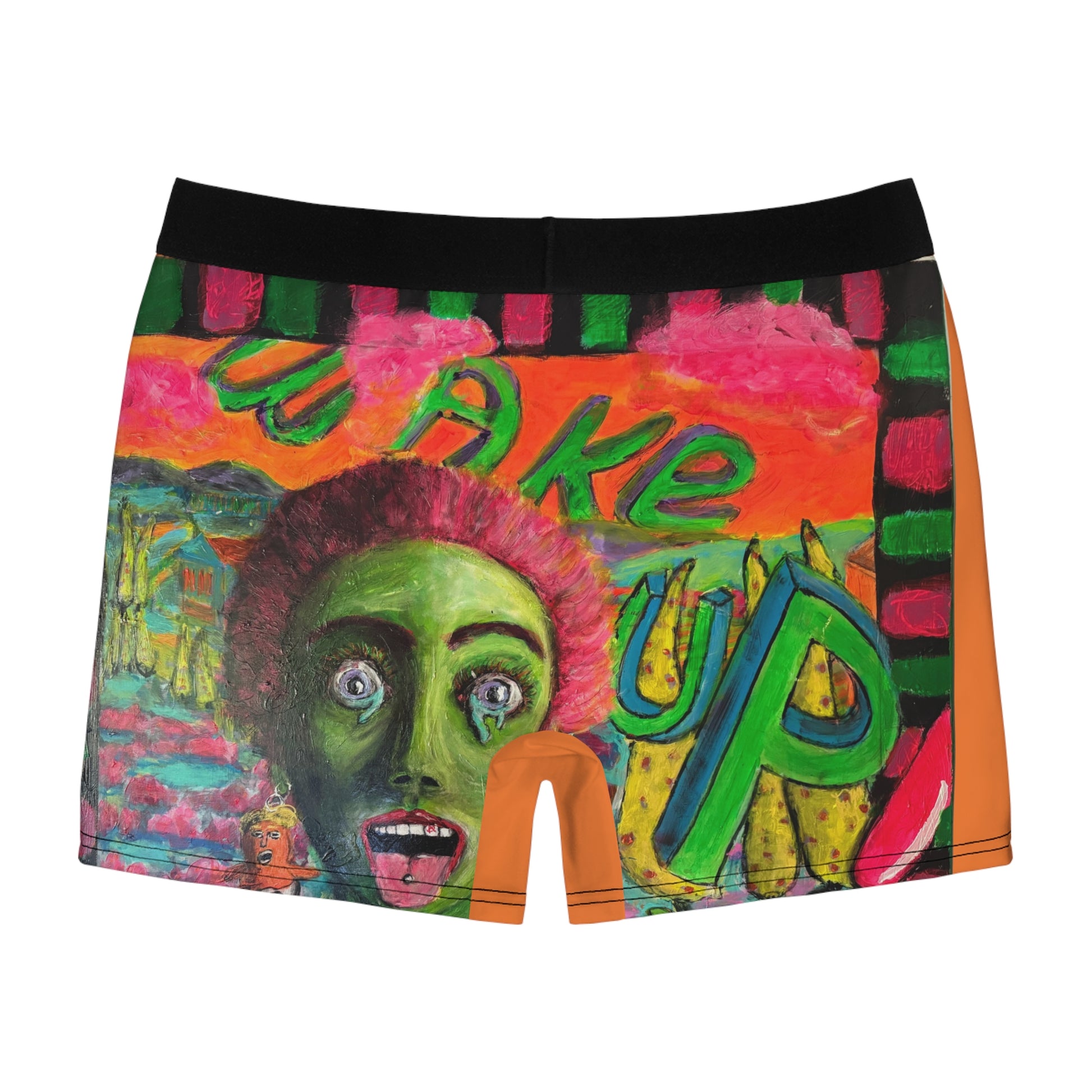“Wake Up” Men's Boxer Briefs (AOP)