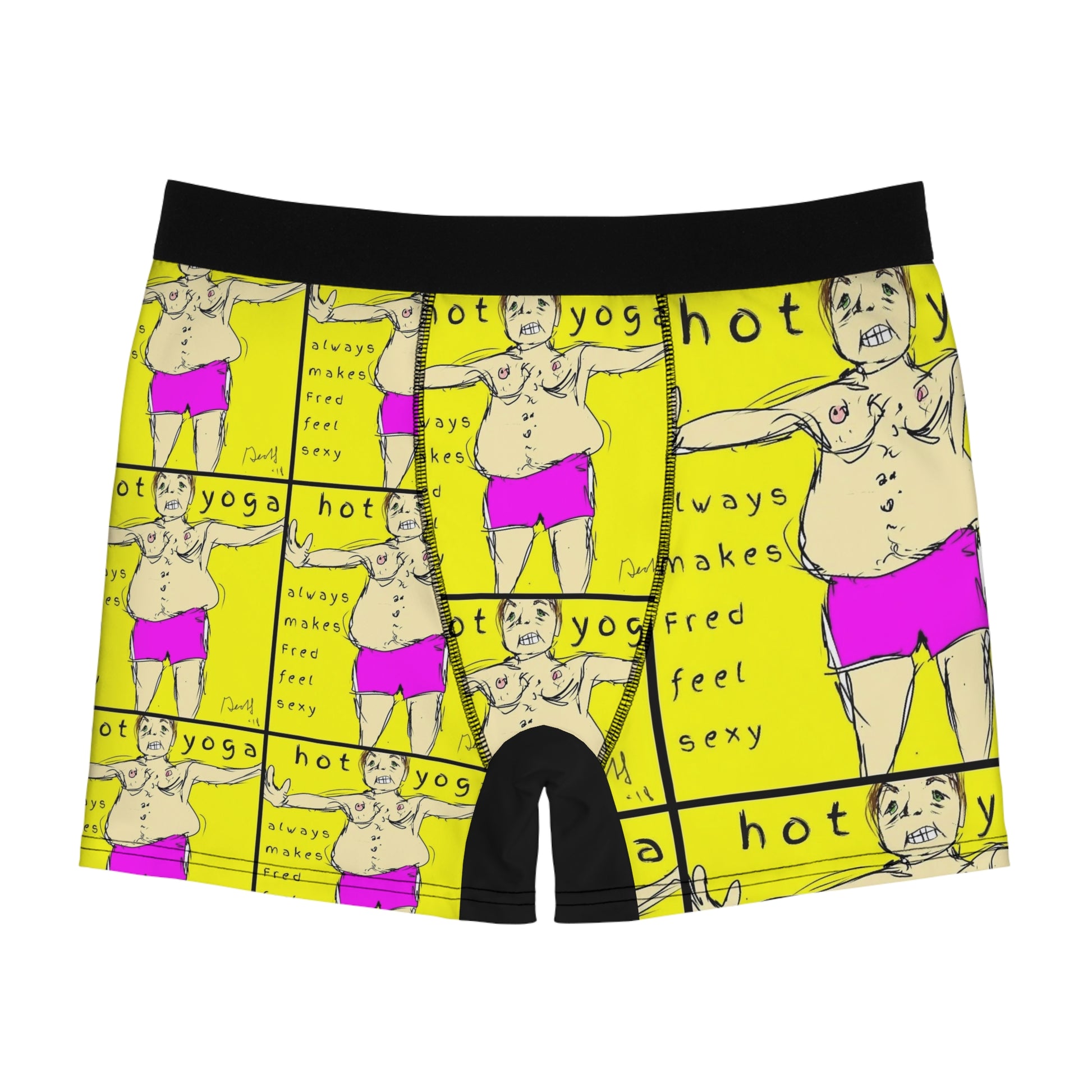 “Hot Yoga” Men's Boxer Briefs (AOP)