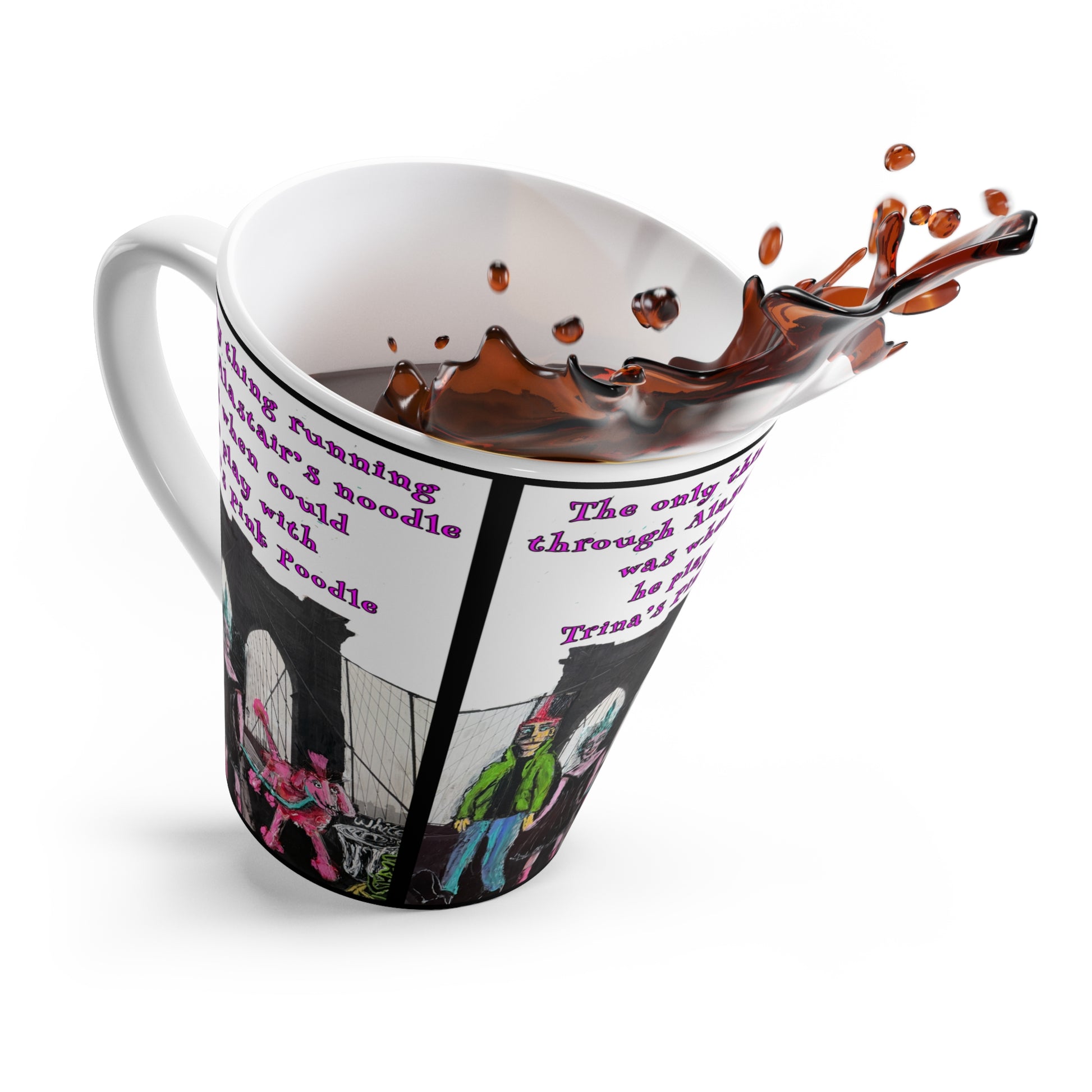 “Pink Poodle” Latte Mug