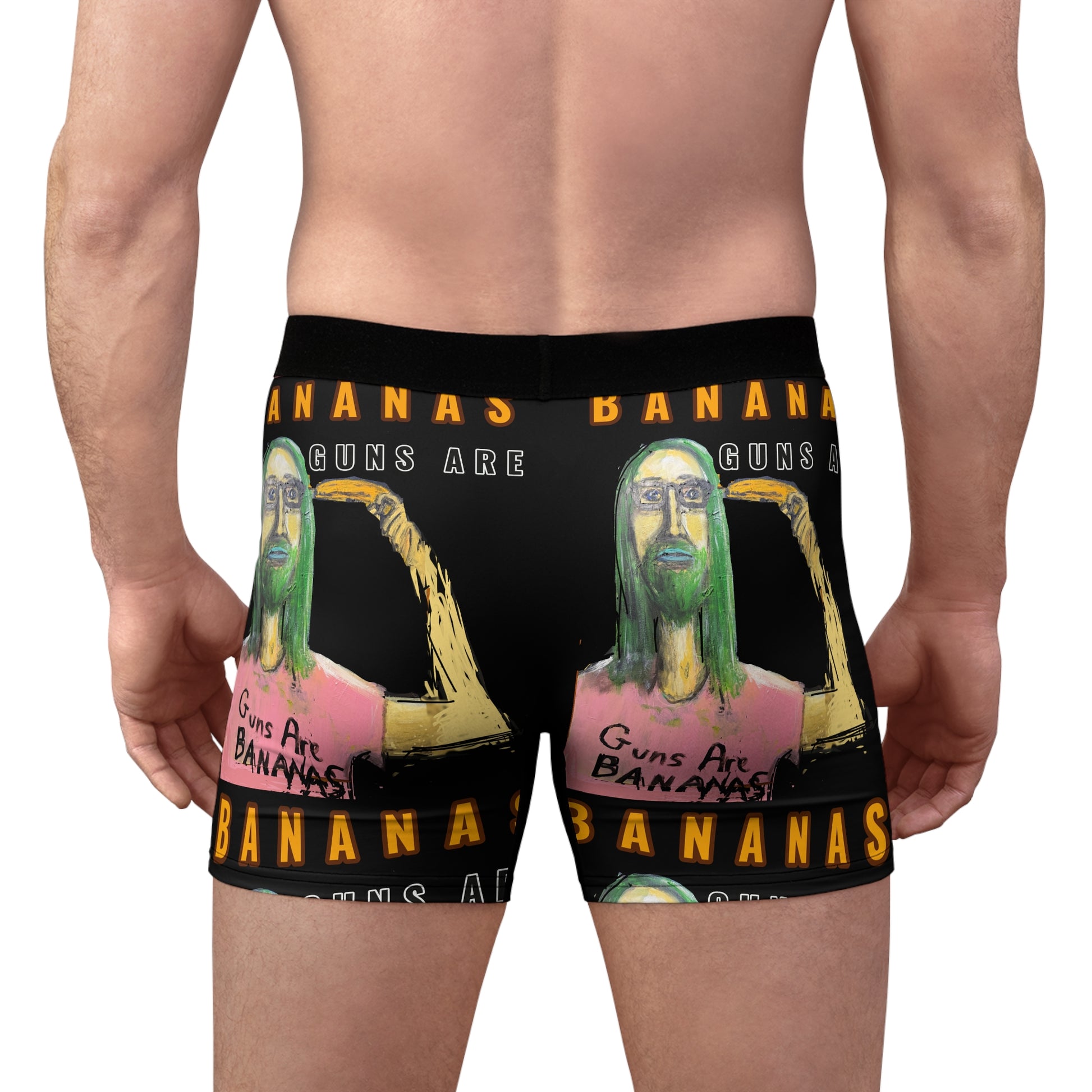 “Guns are Bananas” Men's Boxer Briefs (AOP)