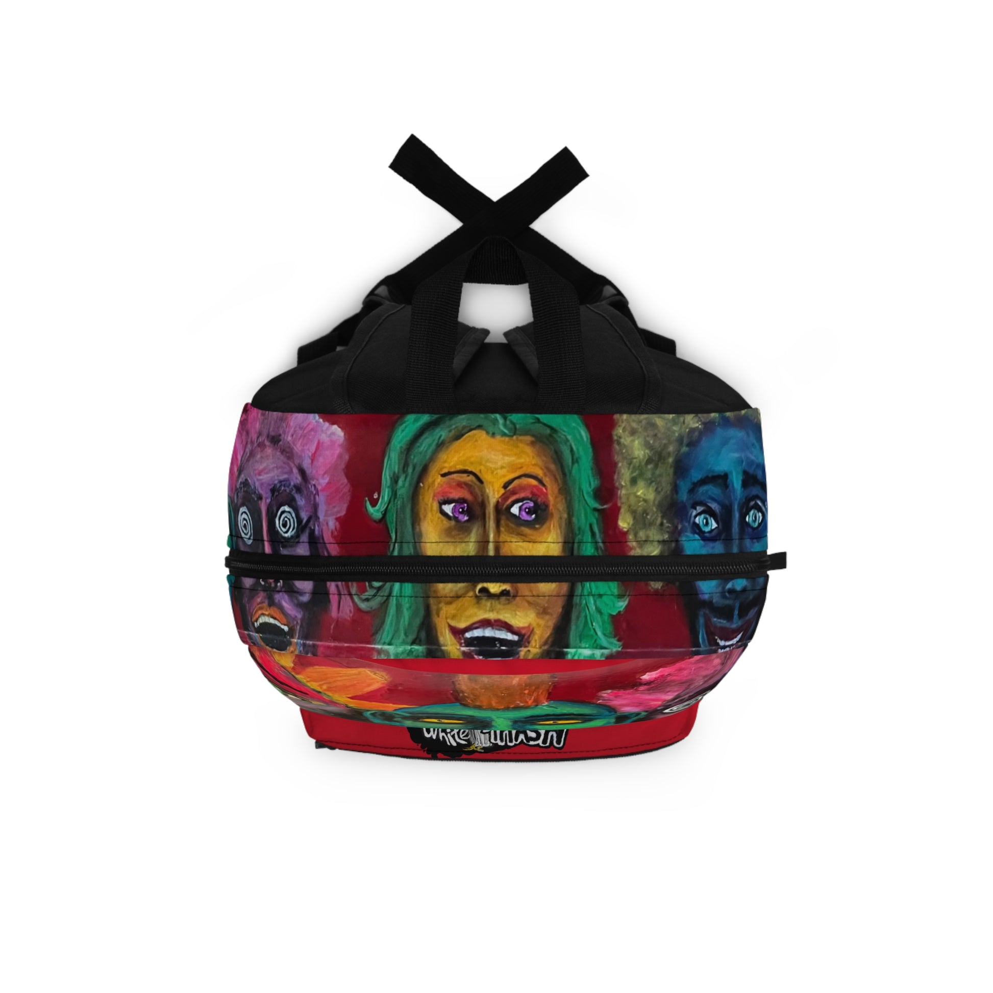 “Face to Face” Artistic Backpack with Vibrant Paintings for Creative Minds