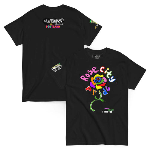White Trash Studios Portland Pride Original Art Graphic t-shirt  in Black