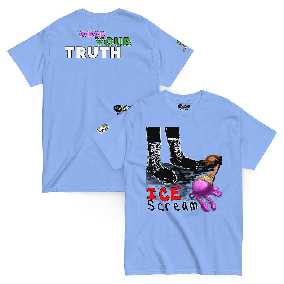 White Trash Studios Portland Original Art Graphic t-shirt  in Blue