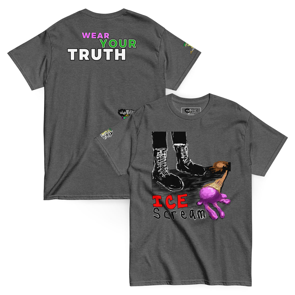 White Trash Studios Portland Original Art Graphic t-shirt  in Gray