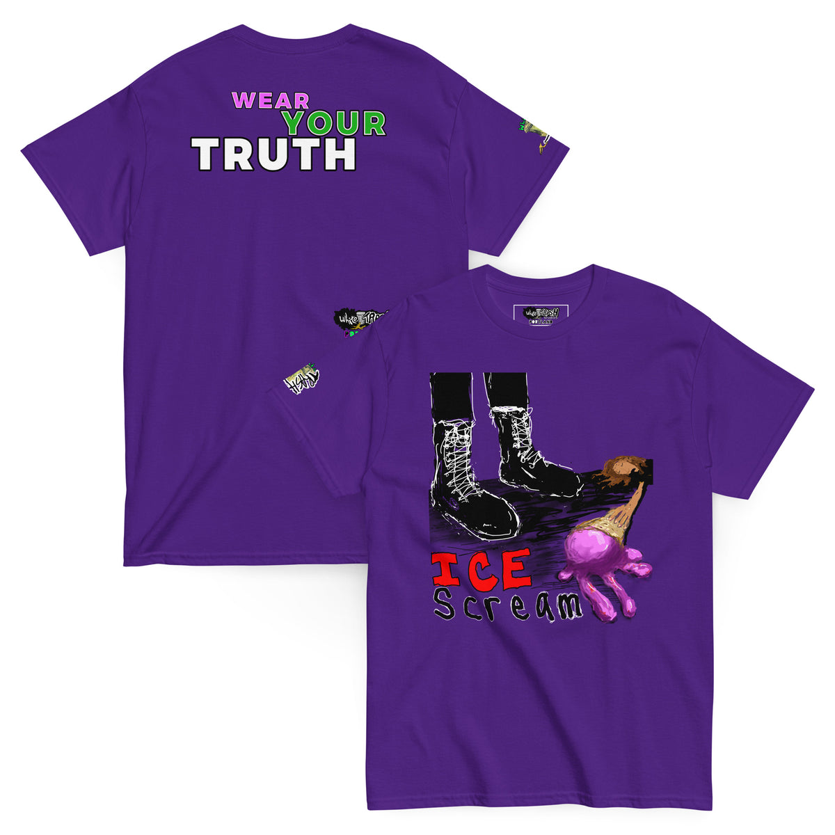 White Trash Studios Portland Original Art Graphic t-shirt  in Purple