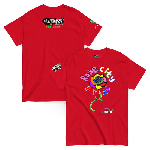 White Trash Studios Portland Pride Original Art Graphic t-shirt  in Red